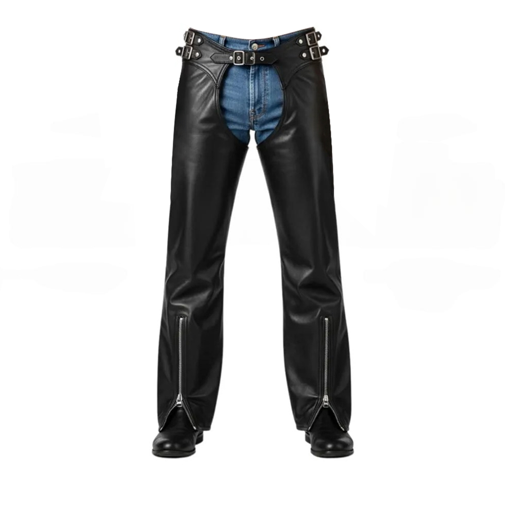 Private Label Leather Motorbike Chaps for Riding Gear Brands