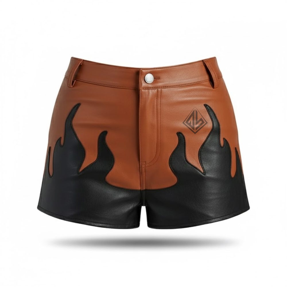 Slim Fit Leather Short for Contemporary Style